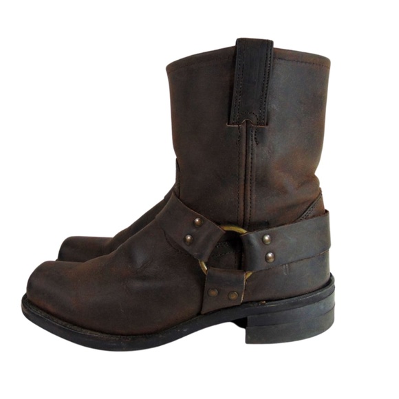 FRYE 87400 Harness Brown Motorcycle Boots Size 9.5 - Picture 7 of 10